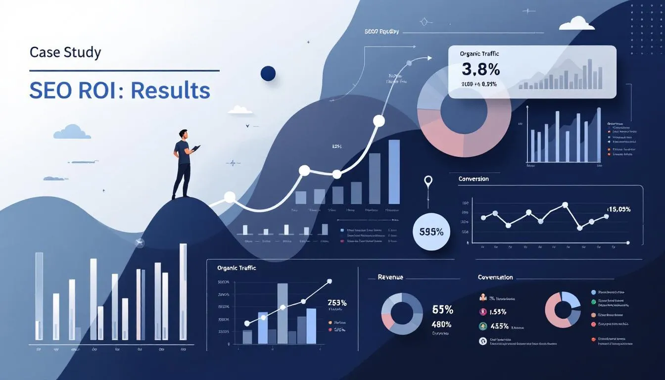 A case study example showing successful SEO ROI results.