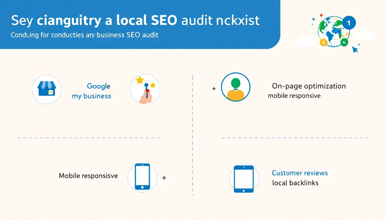A checklist for conducting a local SEO audit, highlighting important steps for businesses in Sydney.