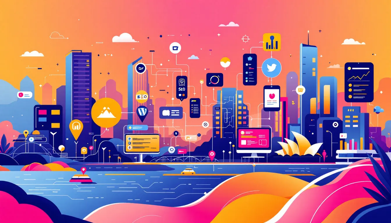 Digital Marketing Agency Sydney: Strategy-Led, Performance-Obsessed 3 An infographic showcasing comprehensive digital marketing services.